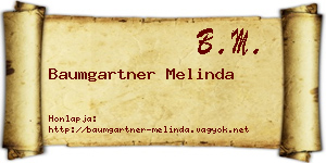 Baumgartner Melinda névjegykártya